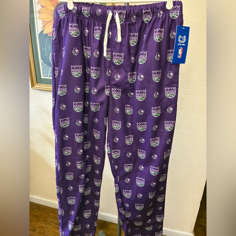 NBA Sacramento Kings Purple Logo Pajama/  Lounge Pants